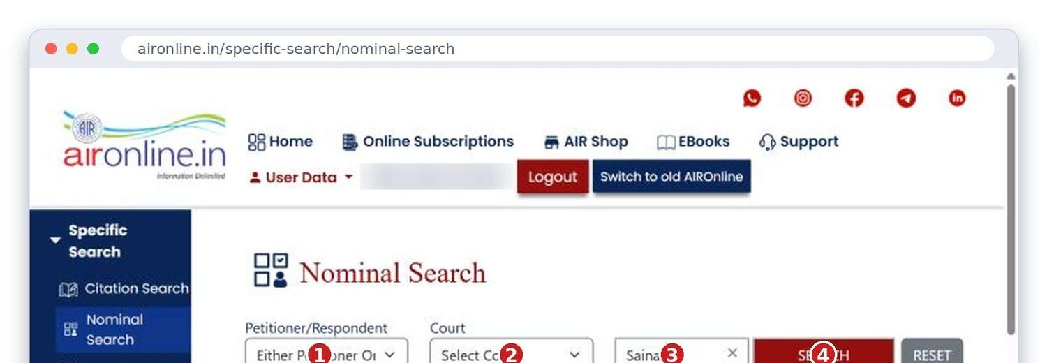 Nominal Search form