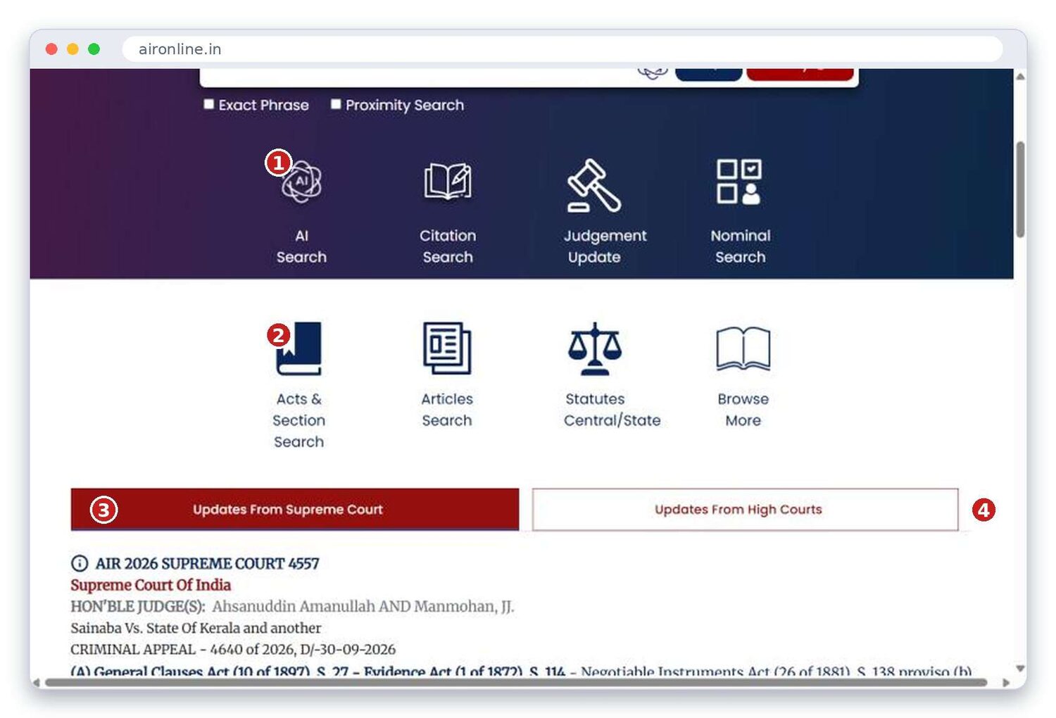 The second row of tools and the latest judgments